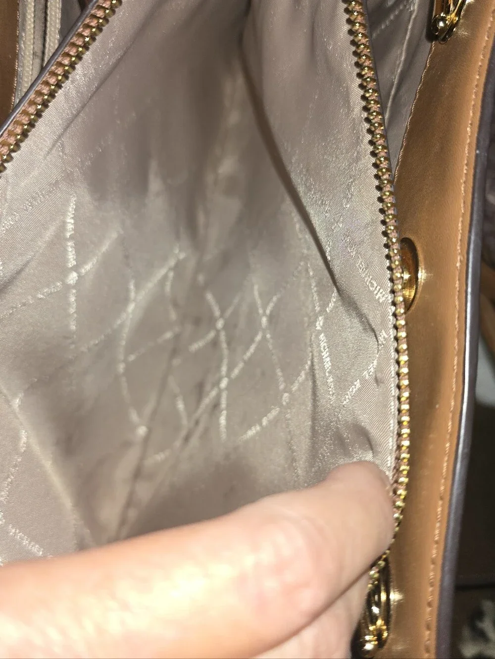 Michael Kors Brown MK Logo Chain-Accent Teagen Sm. - Picture 6 of 8